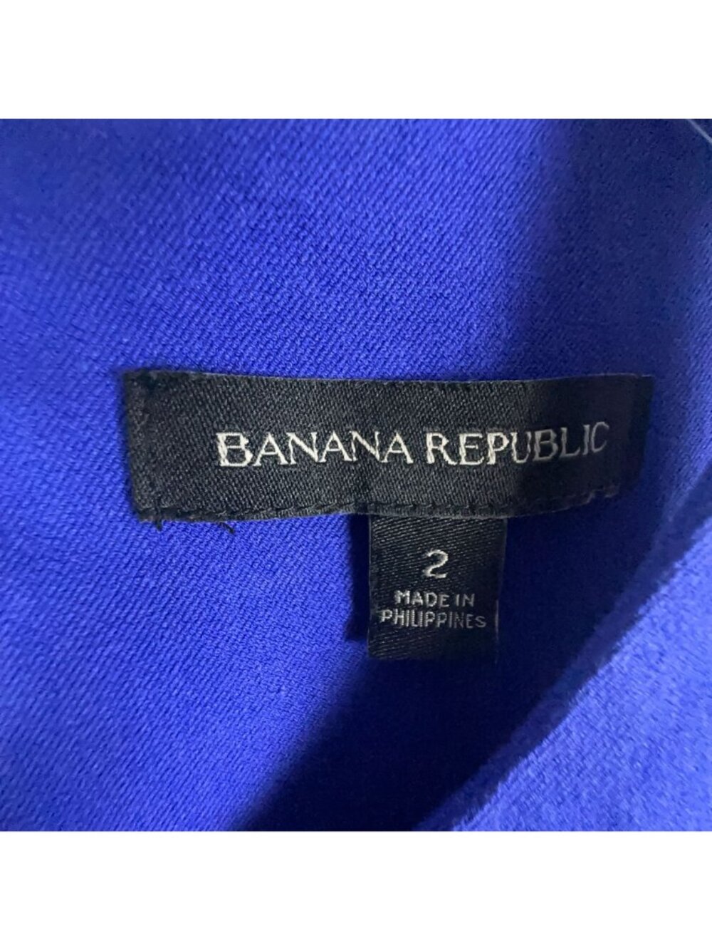 Banana Republic Dress Size 2 Sheath Side Slit Cobalt Blue Sleeveless Back Zipper - Picture 6 of 10